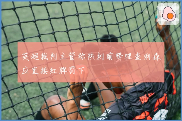 英超裁判主管称热刺前锋理查利森应直接红牌罚下